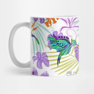Tropical birds of paradise & humming bird Mug